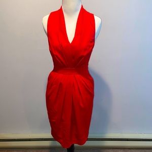 Knockout red H&M dress with pockets! Size 2